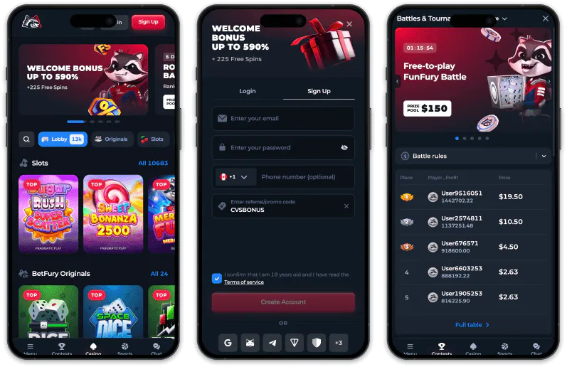 Thrill Casino screenshots