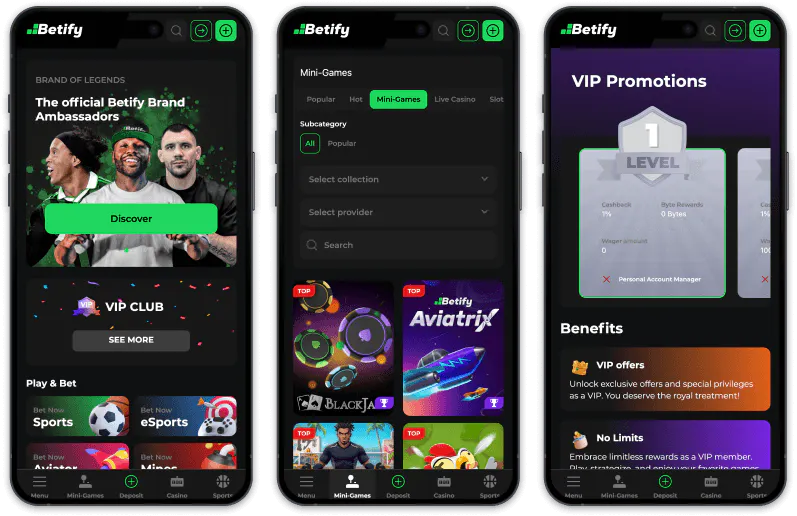Betify Casino screenshots