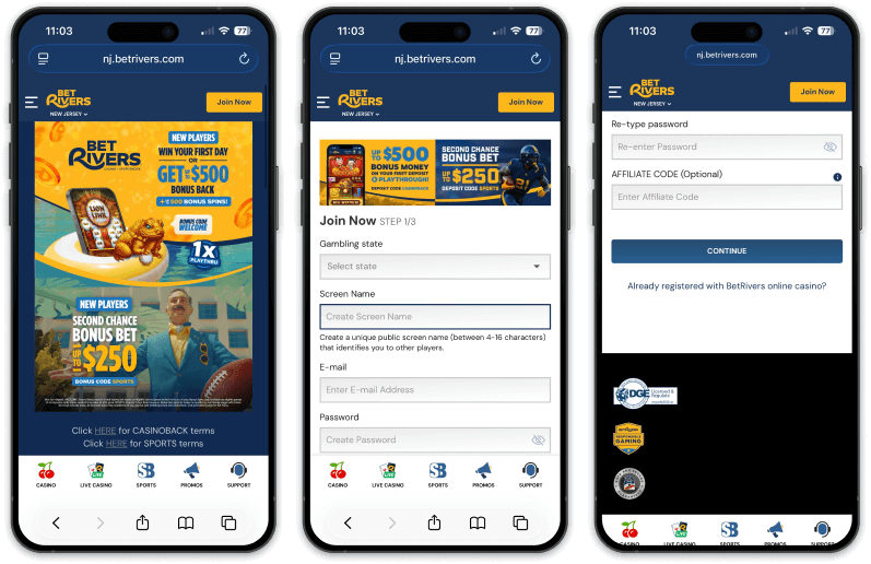 BetRivers Casino screenshots