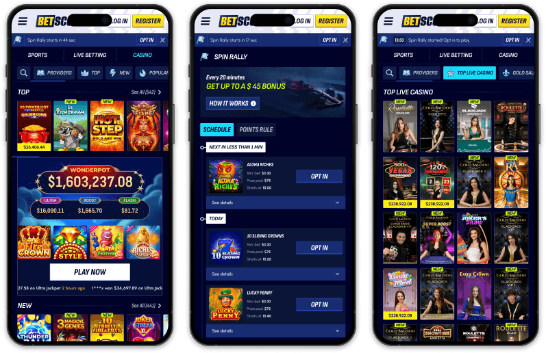 BetScore Casino Canada screenshots