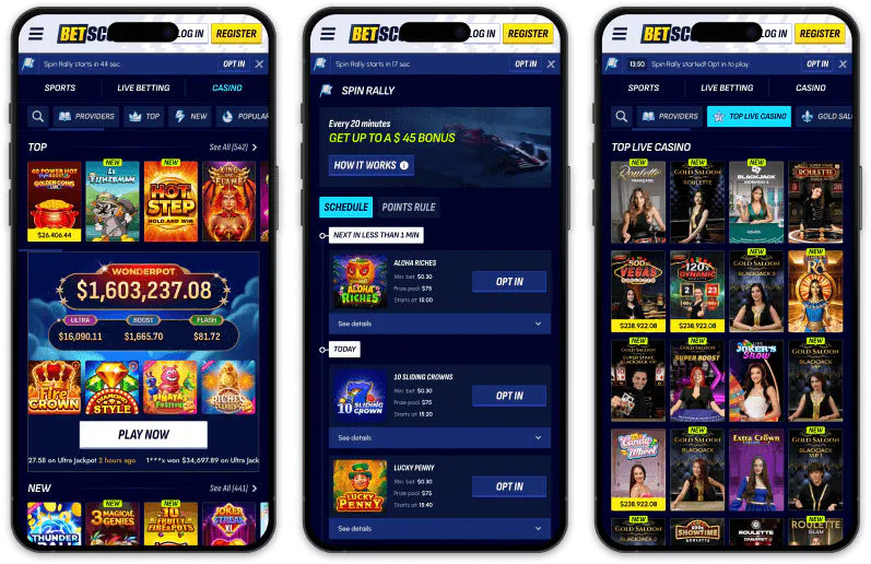 BetScore Casino Canada screenshots