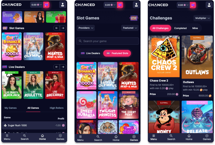 Chanced Social Casino screenshots