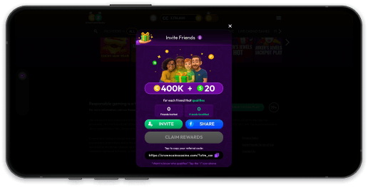 Crown Coins referral bonus