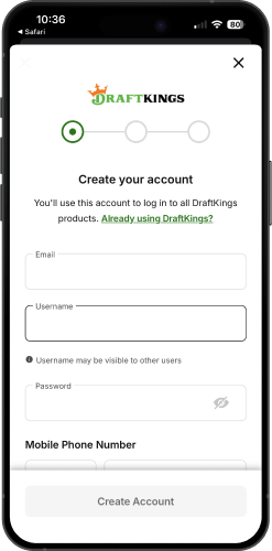 Screenshot of DraftKings Casino