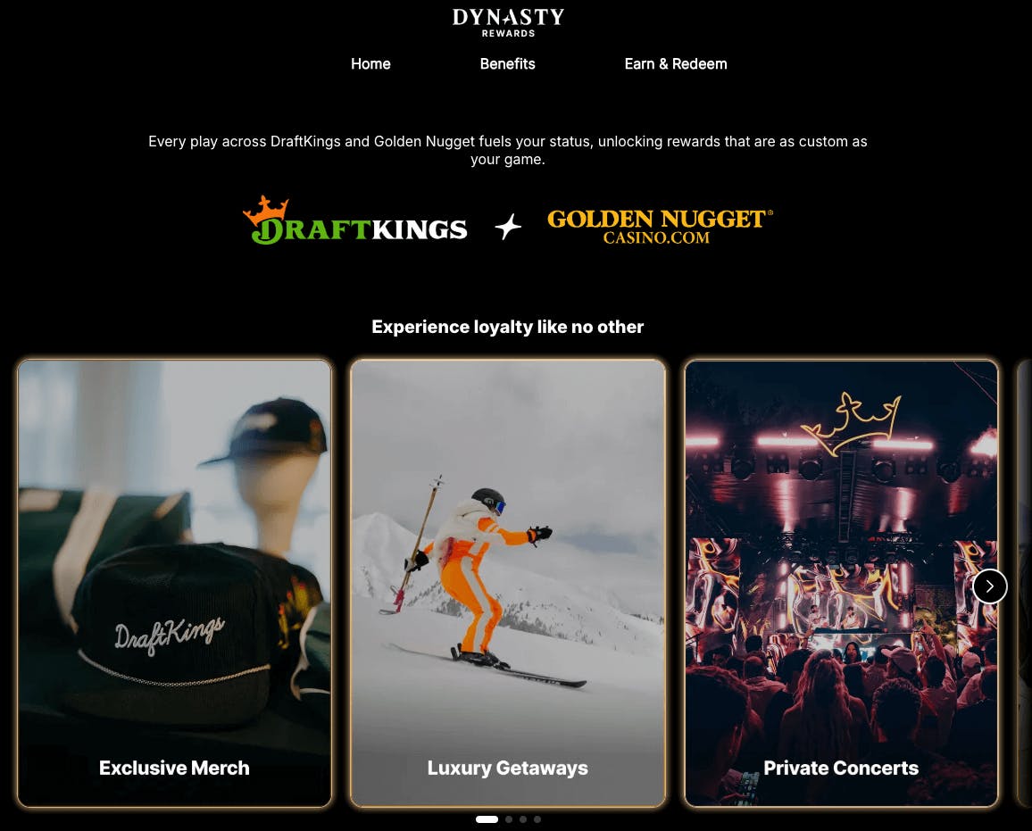 DraftKings Casino Dynasty Rewards screenshot