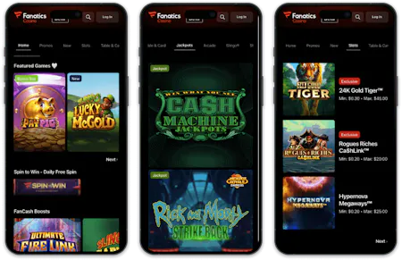 Fanatics Casino screenshots