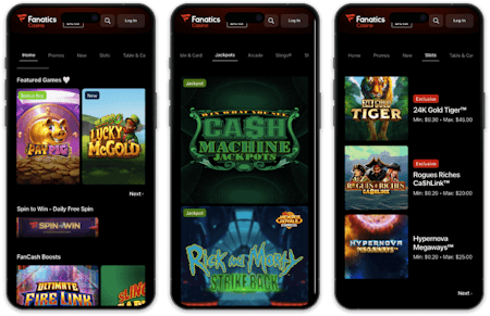 Fanatics Casino screenshots