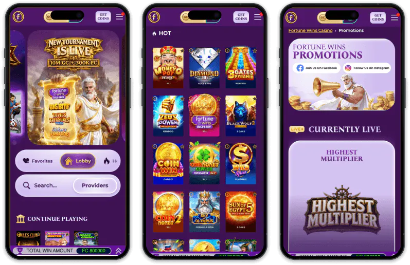 Fortune Wins Casino screenshots