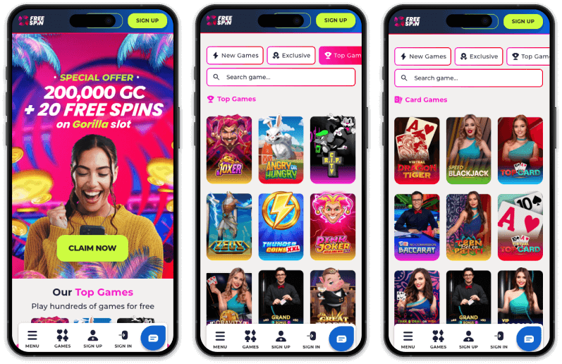 FreeSpin Casino screenshots