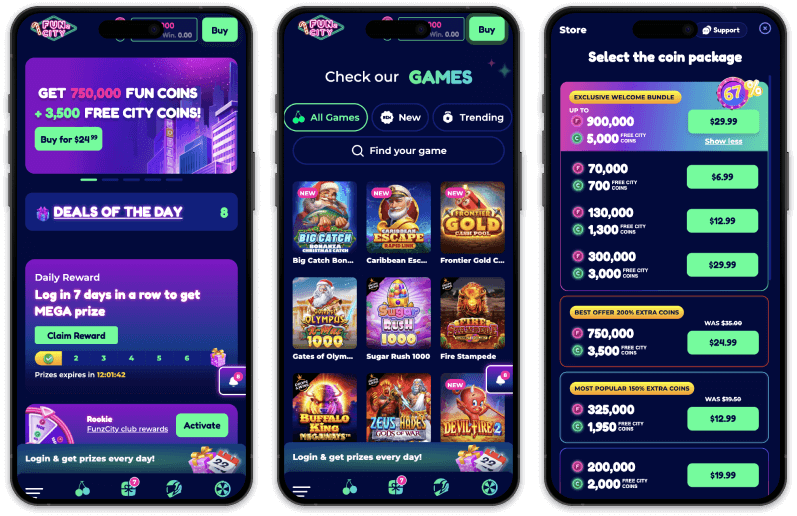 FunzCity Casino screenshots