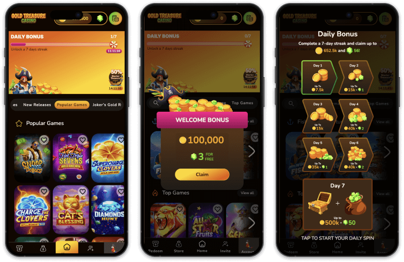 Gold Treasure Casino screenshots