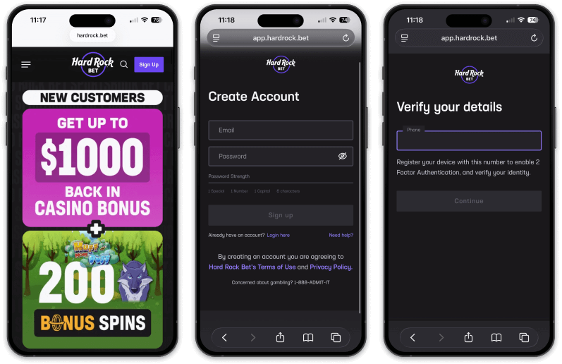 Hard Rock Bet Casino screenshots