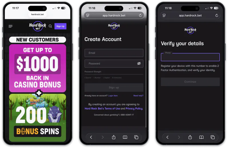 Hard Rock Bet Casino screenshots