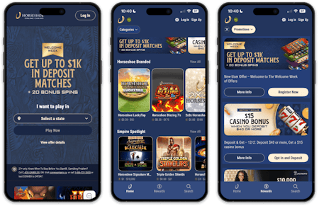 Horseshoe Online Casino screenshots