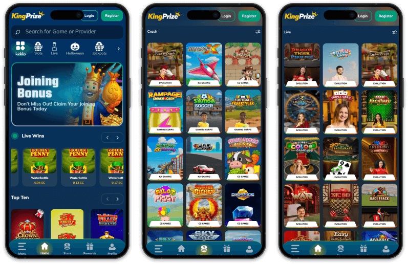 KingPrize Casino screenshots