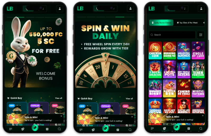 Lucky Bunny Casino screenshots