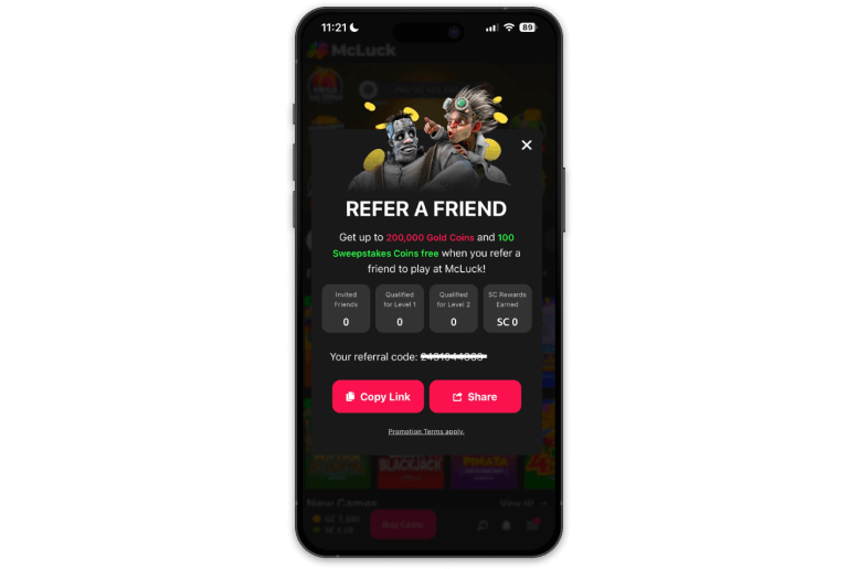 McLuck referral code promo