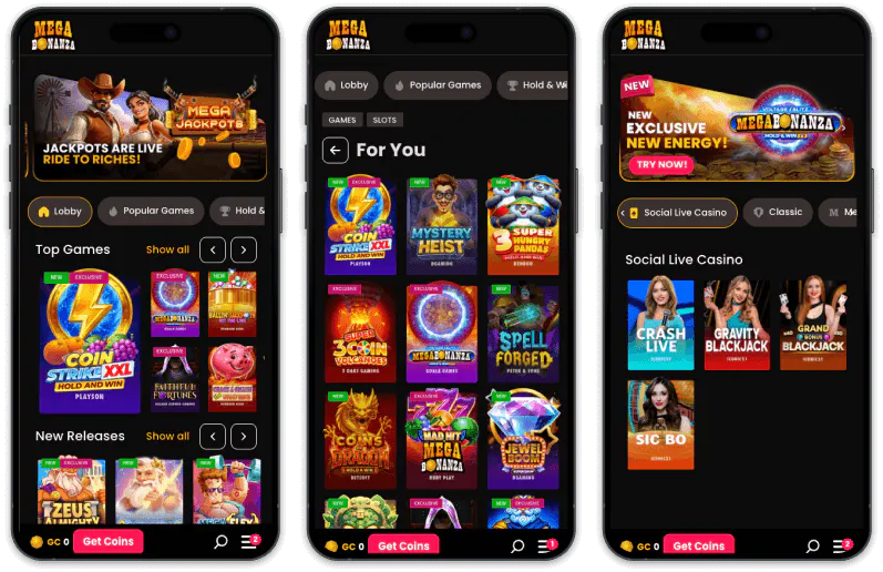 Mega Bonanza Casino screenshots