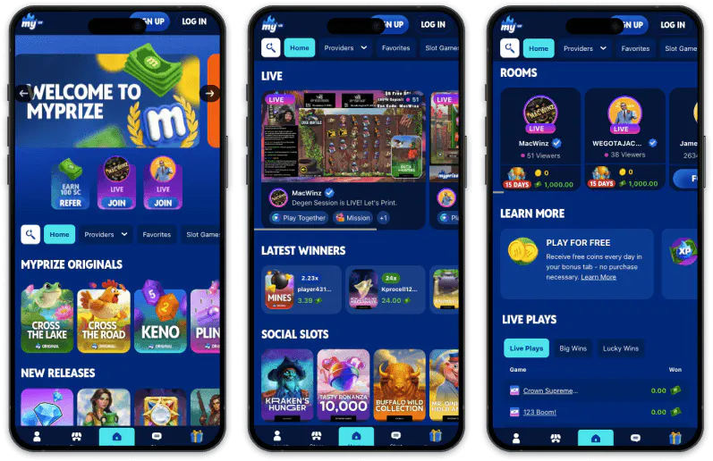MyPrize.us Casino screenshots