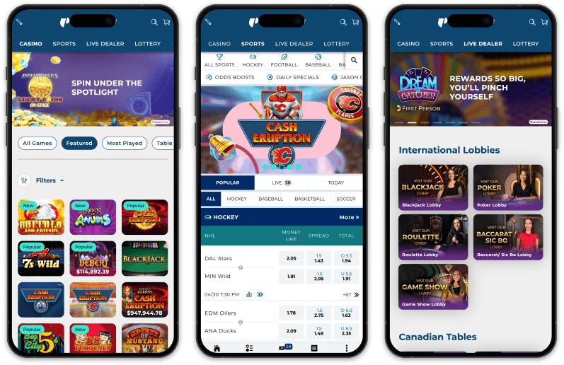 Rainbet casino app screenshots