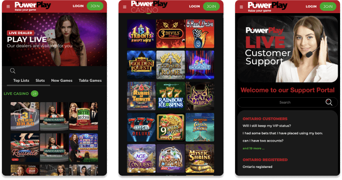 PowerPlay Casino screenshots