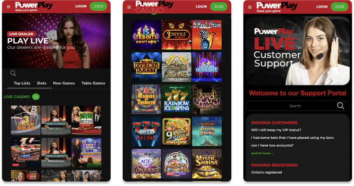 PowerPlay Casino screenshots