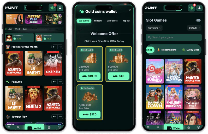 Punt Casino screenshots