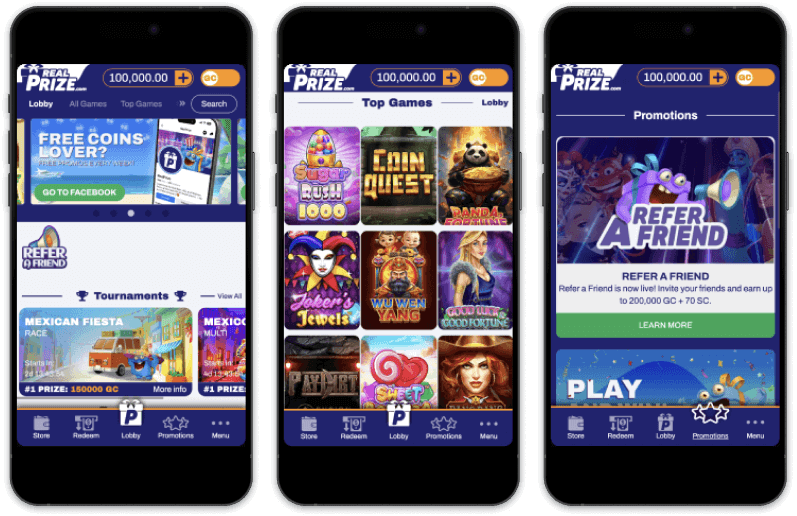 RealPrize Casino screenshots