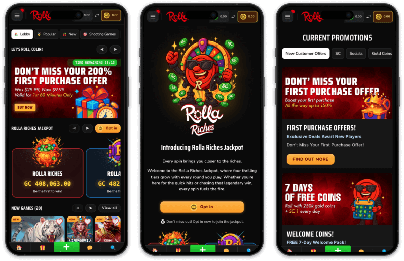 rolla casino screenshots