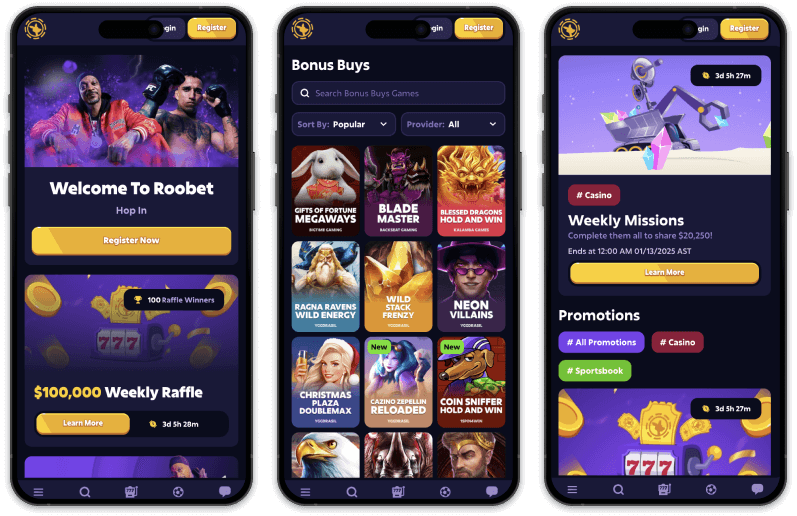 Roobet Casino screenshots