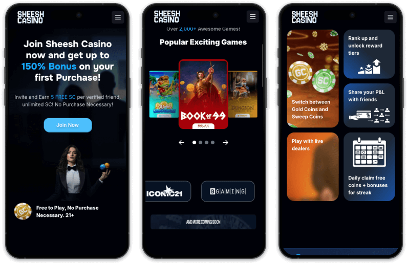 Sheesh Casino screenshots