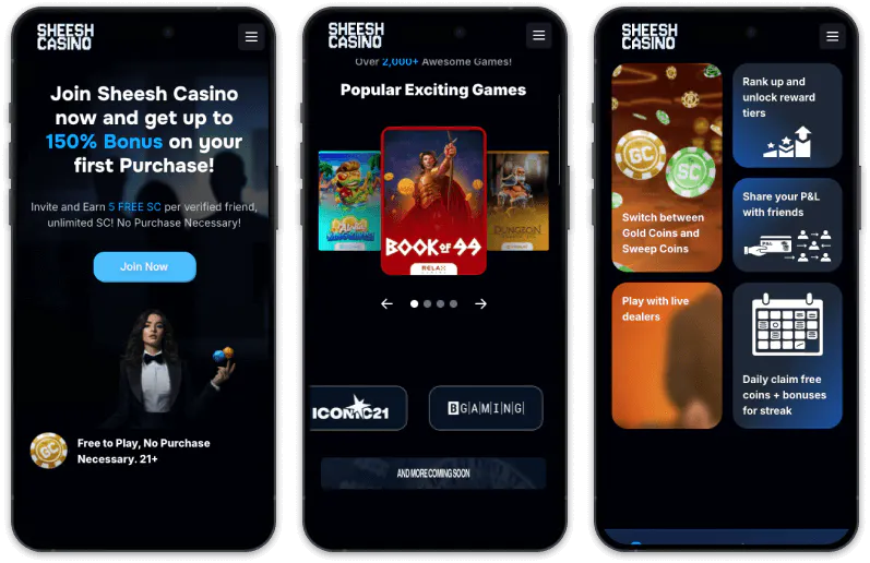 Sheesh Casino screenshots