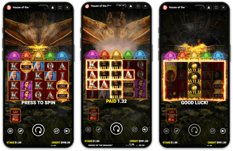 House of the Dragon slot at BetMGM Casino Alberta