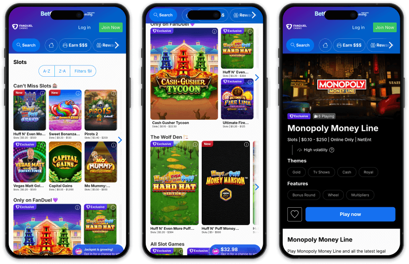 MONOPOLY Money Line slot at FanDuel Casino Ontario