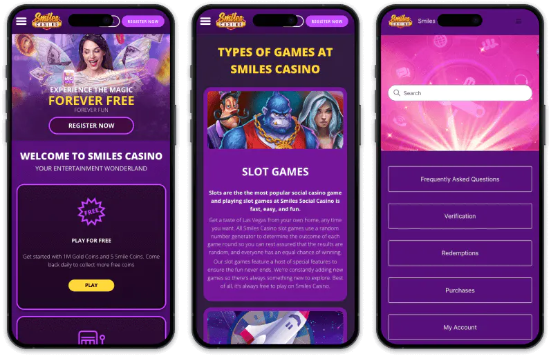Smiles Casino screenshots