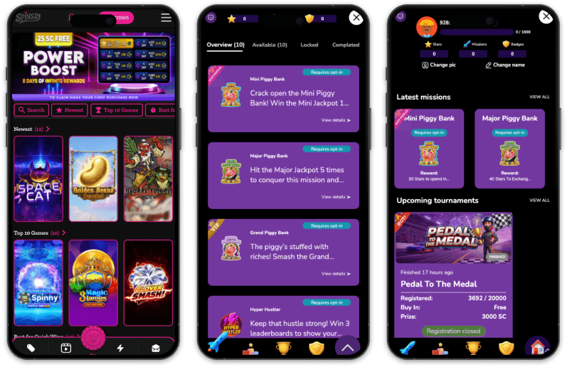 Spinsly Casino screenshots