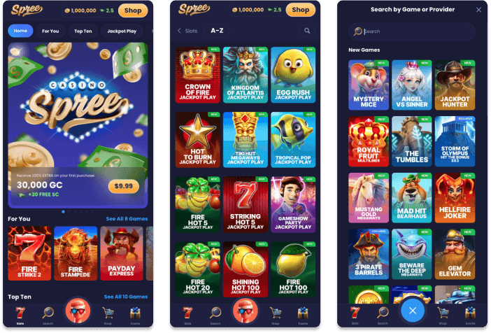 Spree Casino screenshots