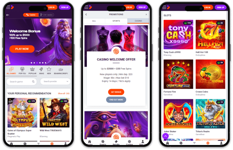 TonyBet Casino screenshots