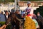 Early Voting jockey Jose Ortiz aboard in the winners circle after the Preakness Stakes at Pimlico Race Course. Mandatory Credit: Mitch Stringer-USA TODAY Sports