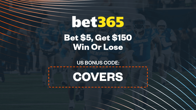 Use bet365 bonus code "COVERS" to Bet $5, and get $150 bonus bets, win or lose on your first bet. - IMAGN IMAGES