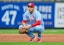 St. Louis Cardinals third baseman Nolan Arenado (28) reacts during the sixth inning against the Kansas City Royals at Kauffman Stadium. Jay Biggerstaff-Imagn Images