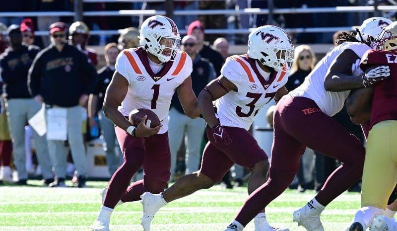 Virginia Tech Hokies quarterback Kyron Drones