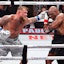 Mike Tyson (black gloves) fights Jake Paul (silver gloves) at AT&T Stadium. Mandatory Credit: Kevin Jairaj-Imagn Images