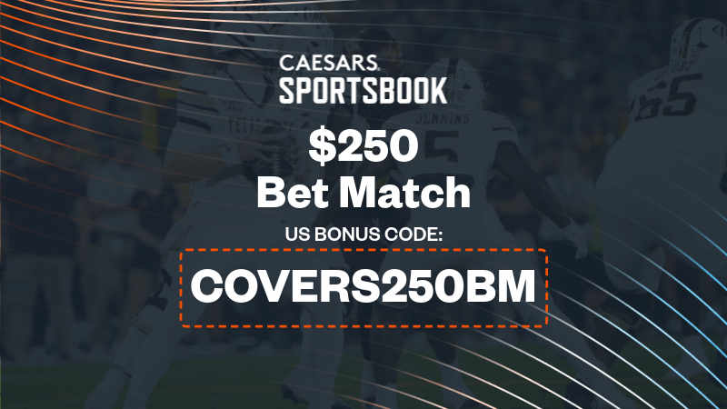Use Caesars Sportsbook promo code "COVERS250BM" to claim a $250 bet match offer.