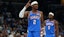 Oklahoma City Thunder guard Shai Gilgeous-Alexander (2) reacts during the fourth quarter.