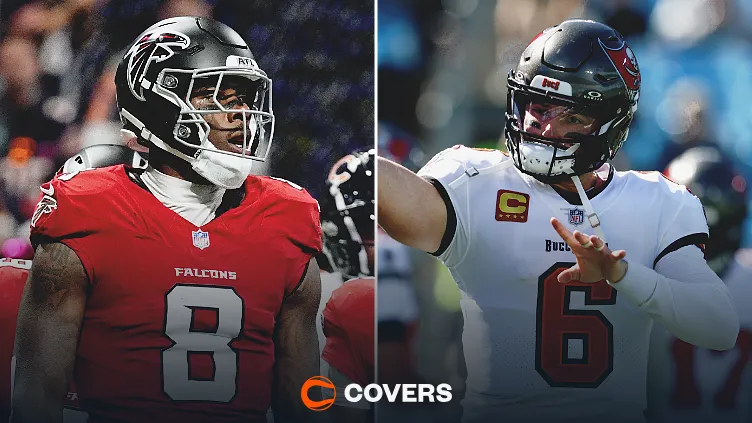 Falcons vs Buccaneers prediction. Kyle Pitts and Baker Mayfield, NFL. 