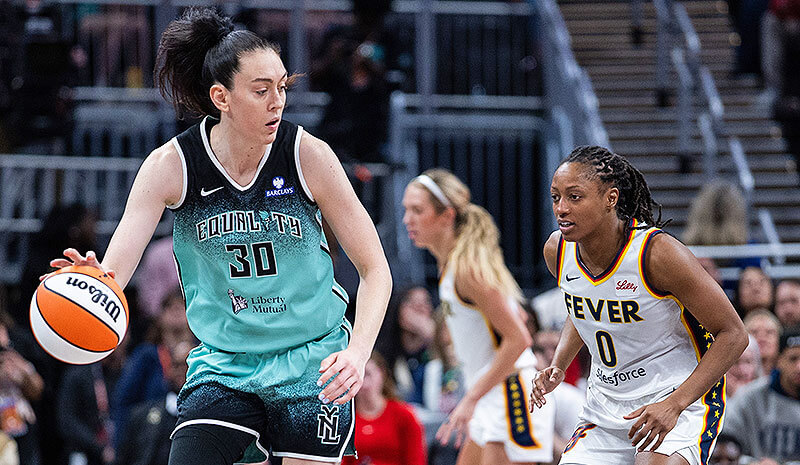 Breanna Stewart Kelsey Mitchell New York Liberty Indiana Fever WNBA