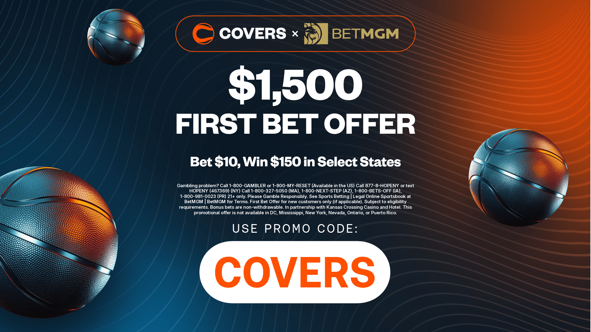 BetMGM Bonus Code COVERS Unlocks Up To $1,500 Bonus Bets for a First Bet on 76ers vs. Knicks or Thunder vs. Spurs