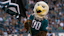 Philadelphia Eagles mascot Swoop before action against the Tennessee Titans at Lincoln Financial Field.