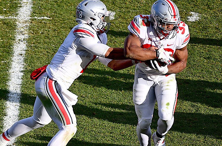 Ohio State Buckeyes Justin Fields Master Teague Big Ten Championship